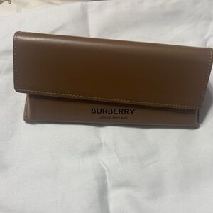 BRAND NEW Burberry Tan Leather Glasses case.